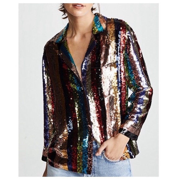 ALICE + OLIVIA Keir Sequin Top - Picture 7 of 17